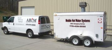 Mobile rental boiler systems for temporary hot water solutions.